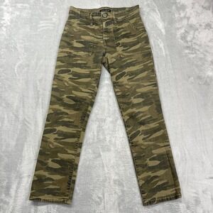 Lucky Brand Jeans Womens 4/27 (27x26) Brown Camo Stretch High Waist Straight Leg